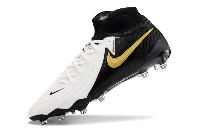 Nike Phantom GT Black White High-Cut Sock-Fit Collar Firm-Ground Soccer Shoes 3
