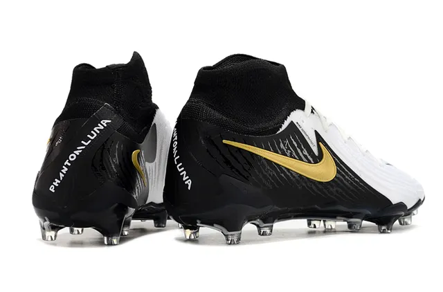Nike Phantom GT Black White High-Cut Sock-Fit Collar Firm-Ground Soccer Shoes 5