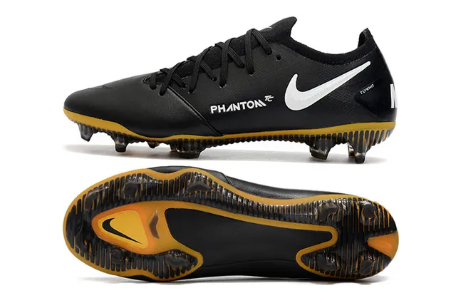 Nike Phantom GT Noir Jaune Blanc Firm-Ground Chaussures de football 2