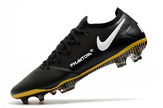 Nike Phantom GT Noir Jaune Blanc Firm-Ground Chaussures de football 4