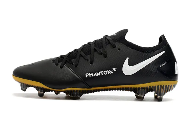 Nike Phantom GT Noir Jaune Blanc Firm-Ground Chaussures de football 5