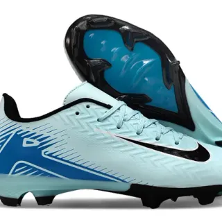Nike Phantom GT Blue Black Low-Cut Synthetic Upper Chevron Texture Firm-Ground Soccer Shoes