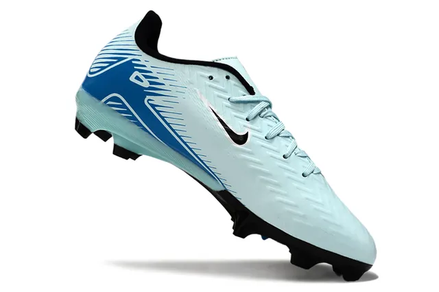 Nike Phantom GT Blue Black Low-Cut Synthetic Upper Chevron Texture Firm-Ground Soccer Shoes 2