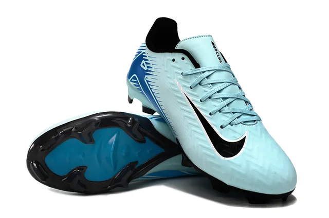 Nike Phantom GT Blue Black Low-Cut Synthetic Upper Chevron Texture Firm-Ground Soccer Shoes 4