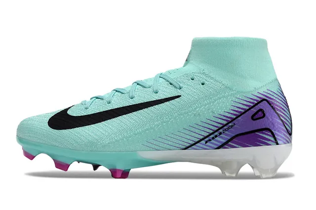 Nike Phantom GT Blue Purple High-Cut Flyknit Upper Integrated Sock Collar Firm-Ground Soccer Shoes 7