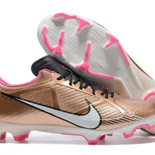 Nike Phantom GT Gold Pink Metallic Synthetic Upper Bright Accent Studs Firm-Ground Soccer Shoes