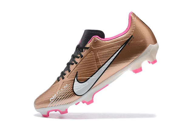 Nike Phantom GT Gold Pink Metallic Synthetic Upper Bright Accent Studs Firm-Ground Soccer Shoes 4