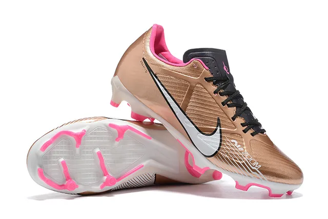Nike Phantom GT Gold Pink Metallic Synthetic Upper Bright Accent Studs Firm-Ground Soccer Shoes 6