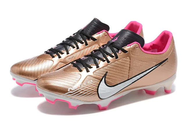 Nike Phantom GT Gold Pink Metallic Synthetic Upper Bright Accent Studs Firm-Ground Soccer Shoes 8