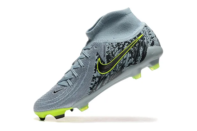 Nike Phantom GT Gray Green High-Cut Sock-Fit Collar Firm-Ground Soccer Shoes 5