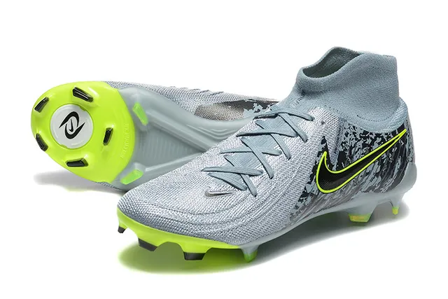 Nike Phantom GT Gray Green High-Cut Sock-Fit Collar Firm-Ground Soccer Shoes 7
