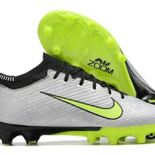 Nike Phantom GT Gray Green Low-Cut Knit Collar Textured Synthetic Upper Firm-Ground Soccer Shoes