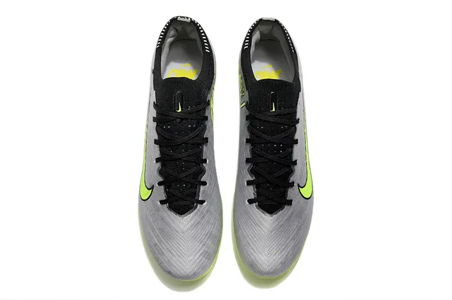Nike Phantom GT Gray Green Low-Cut Knit Collar Textured Synthetic Upper Firm-Ground Soccer Shoes 2