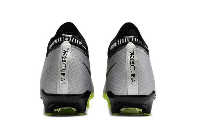 Nike Phantom GT Gray Green Low-Cut Knit Collar Textured Synthetic Upper Firm-Ground Soccer Shoes 4
