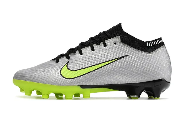 Nike Phantom GT Gray Green Low-Cut Knit Collar Textured Synthetic Upper Firm-Ground Soccer Shoes 8