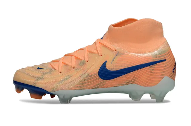 Nike Phantom GT Orange Blue High-Cut Sock-Fit Collar Firm-Ground Soccer Shoes 2