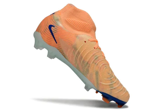 Nike Phantom GT Orange Blue High-Cut Sock-Fit Collar Firm-Ground Soccer Shoes 4