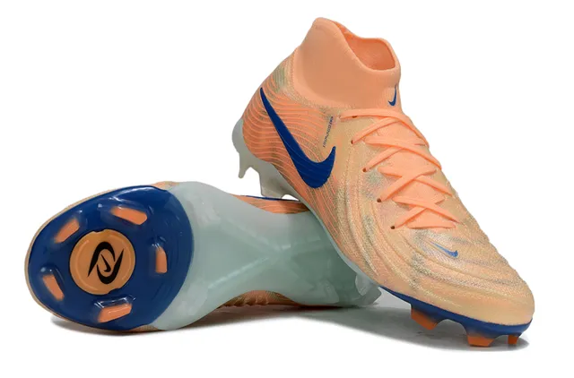 Nike Phantom GT Orange Blue High-Cut Sock-Fit Collar Firm-Ground Soccer Shoes 6