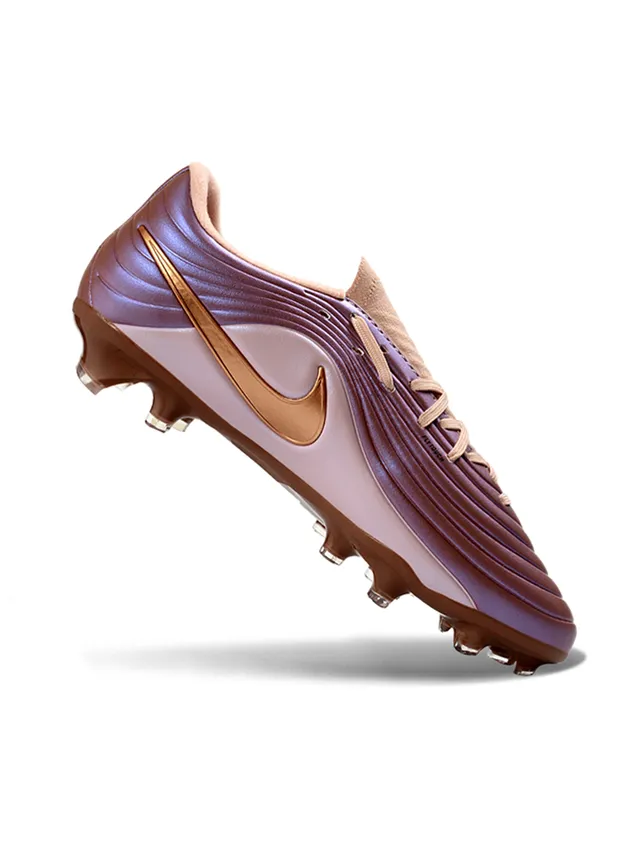 Nike Phantom GT Purple Gold Wave-Ribbed Upper Iridescent Finish Firm-Ground Soccer Shoes 2