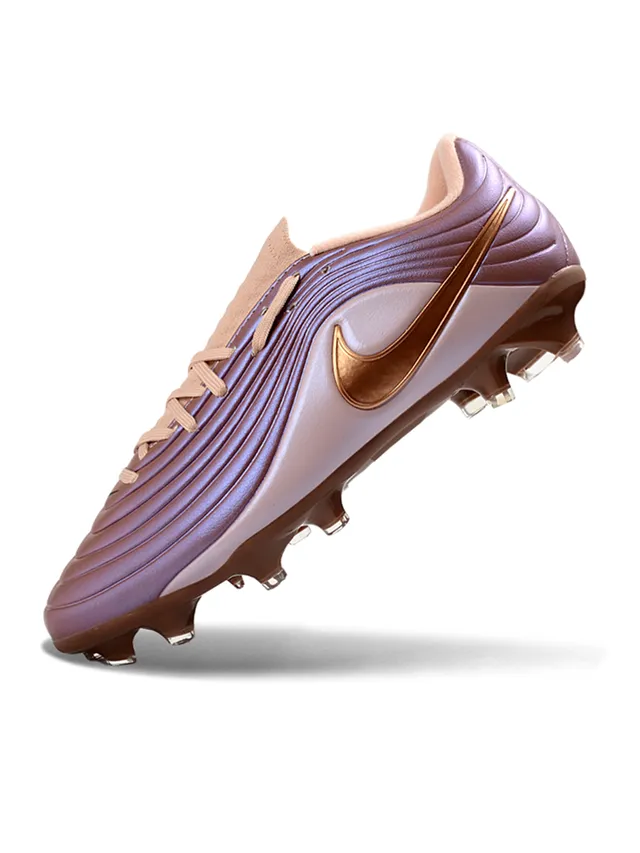 Nike Phantom GT Purple Gold Wave-Ribbed Upper Iridescent Finish Firm-Ground Soccer Shoes 3
