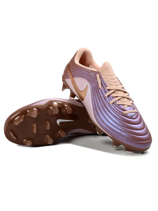 Nike Phantom GT Purple Gold Wave-Ribbed Upper Iridescent Finish Firm-Ground Soccer Shoes 4