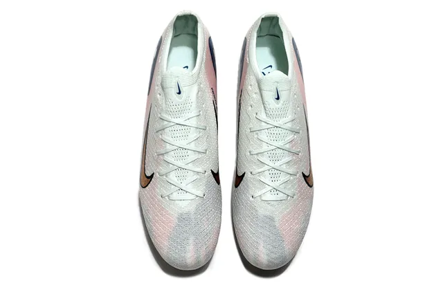 Nike Phantom GT White Navy Low-Cut Knit Upper Gradient Color Fade Firm-Ground Soccer Shoes 2