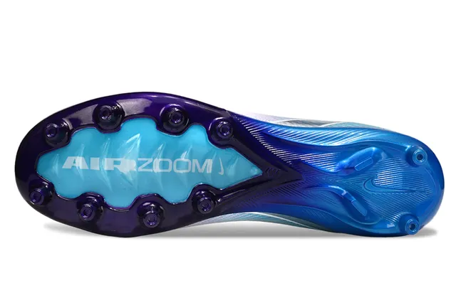 Nike Phantom GT White Purple Knit Upper Air Zoom Cushioning Firm-Ground Soccer Shoes 6