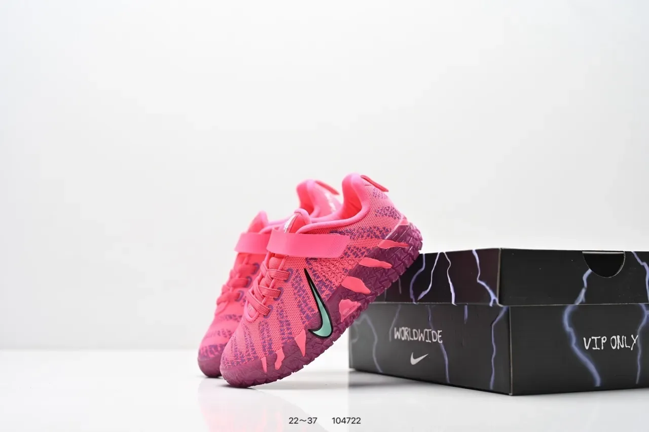 Nike Pink and Mint Green Knit Strap Sneakers 20