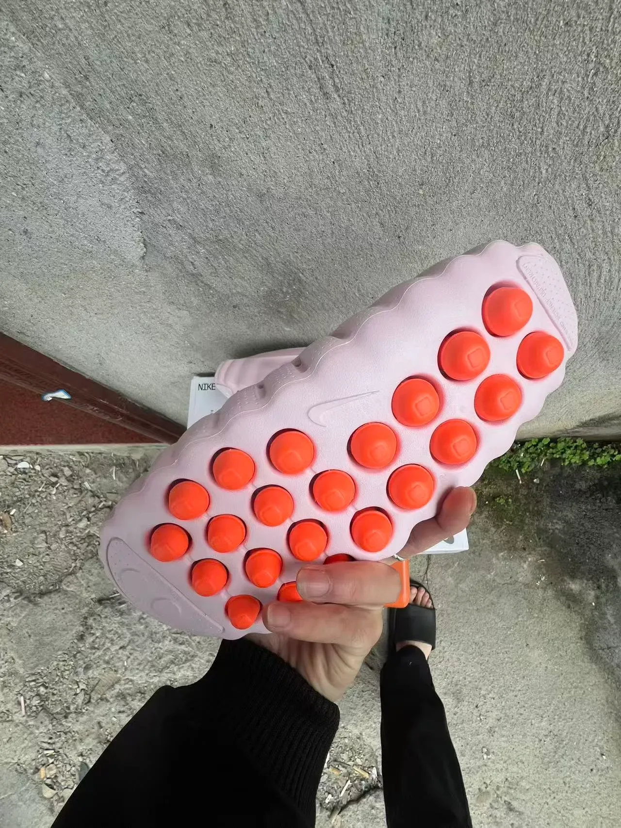 Nike Pink and Orange Podded Midsole Lifestyle Sneaker 6