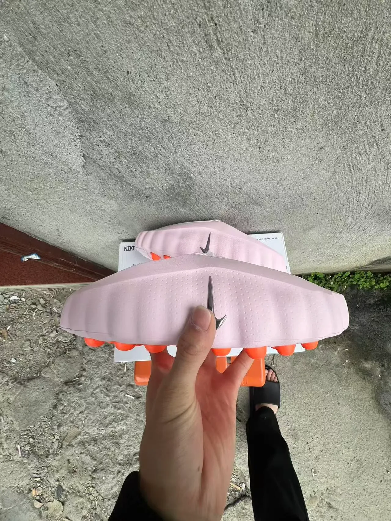 Nike Pink and Orange Podded Midsole Lifestyle Sneaker 7