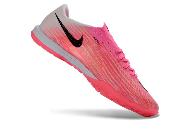 Nike Zapatos de fútbol rosa y negro Flyweave upper gradiente turf 2