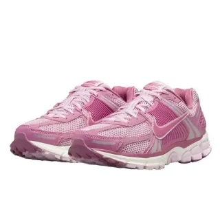 Nike Chaussures de course rose blanc maille superposition synthétique construction panneaux latéraux côtelés