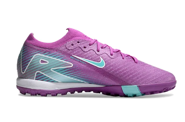 Nike Purple Blue Knit Upper Synthetic Wave Overlays Turf Soccer Shoes 7