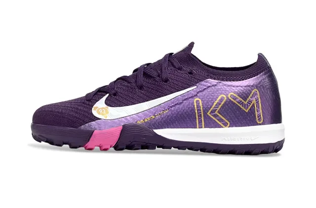 Nike Chaussures de Football Turf Violet Rose avec Tige Tricot, Silhouette Basse 2