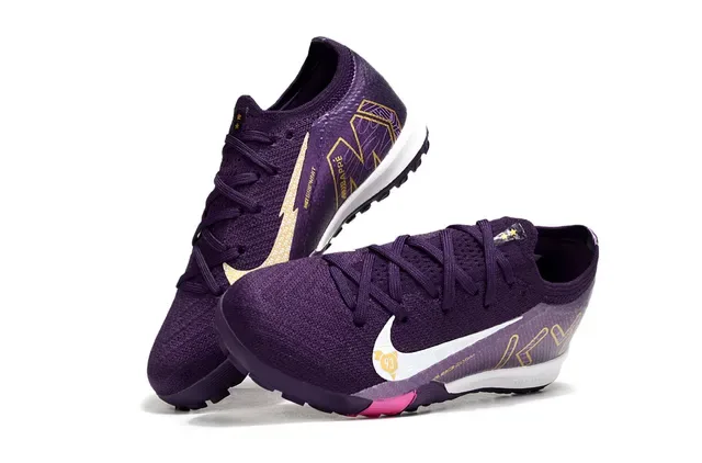 Nike Chaussures de Football Turf Violet Rose avec Tige Tricot, Silhouette Basse 5