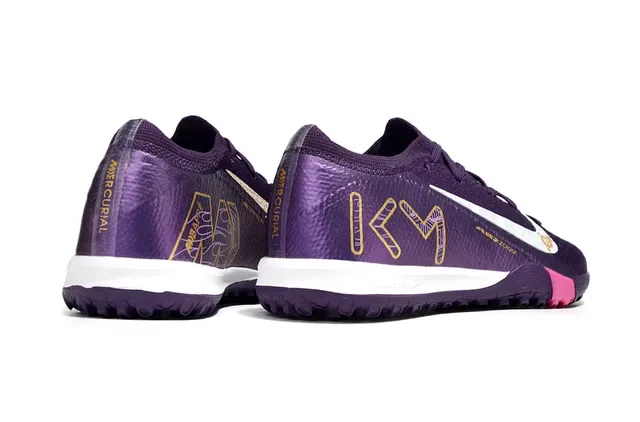 Nike Chaussures de Football Turf Violet Rose avec Tige Tricot, Silhouette Basse 6