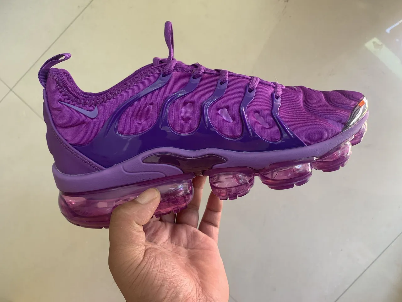 Nike Purple Transparent Wave-Shaped Cage Overlay Translucent Segmented Air Sole Lifestyle Sneakers 5