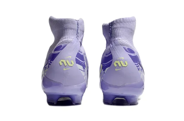 Nike Violet Jaune Haut Coupe Ajuste Chaussure Flyknit Firm-Ground Football 3
