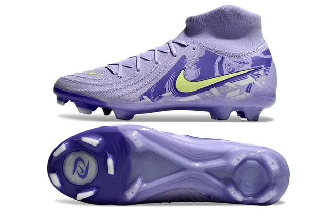 Nike Violet Jaune Haut Coupe Ajuste Chaussure Flyknit Firm-Ground Football 5