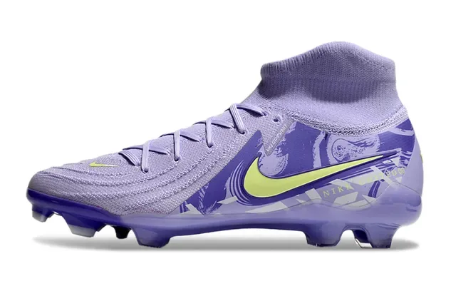 Nike Violet Jaune Haut Coupe Ajuste Chaussure Flyknit Firm-Ground Football 8