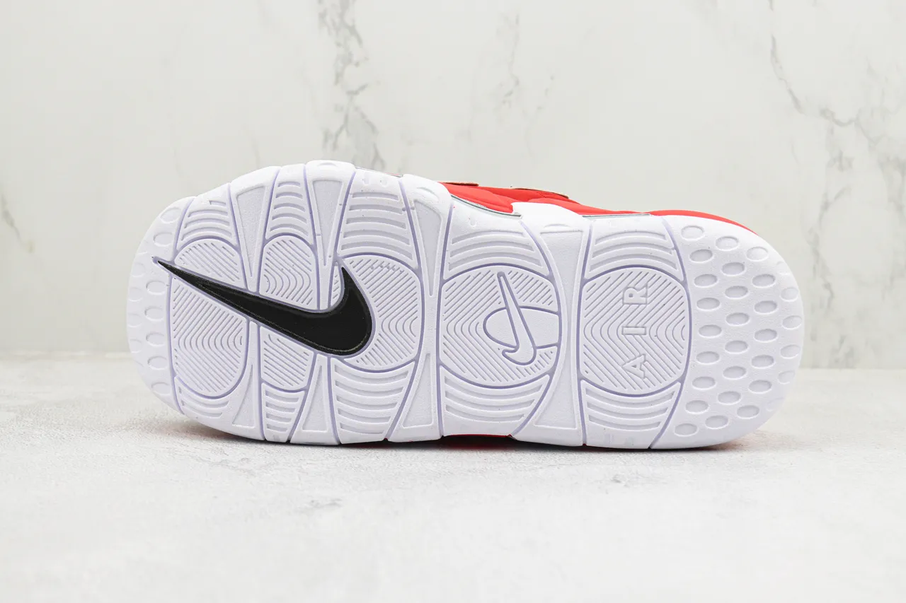 Nike Red Black Bold AIR Logo Appliqué Perforated Synthetic Upper Slippers 8