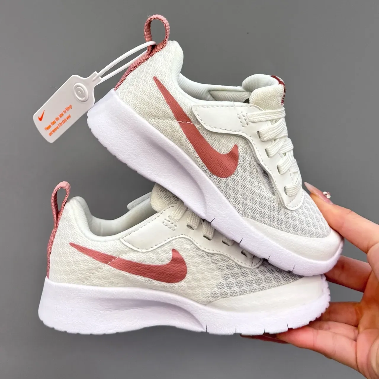 Nike Revolution White Pink Mesh Upper Hook-and-Loop Strap Lifestyle Sneakers 12