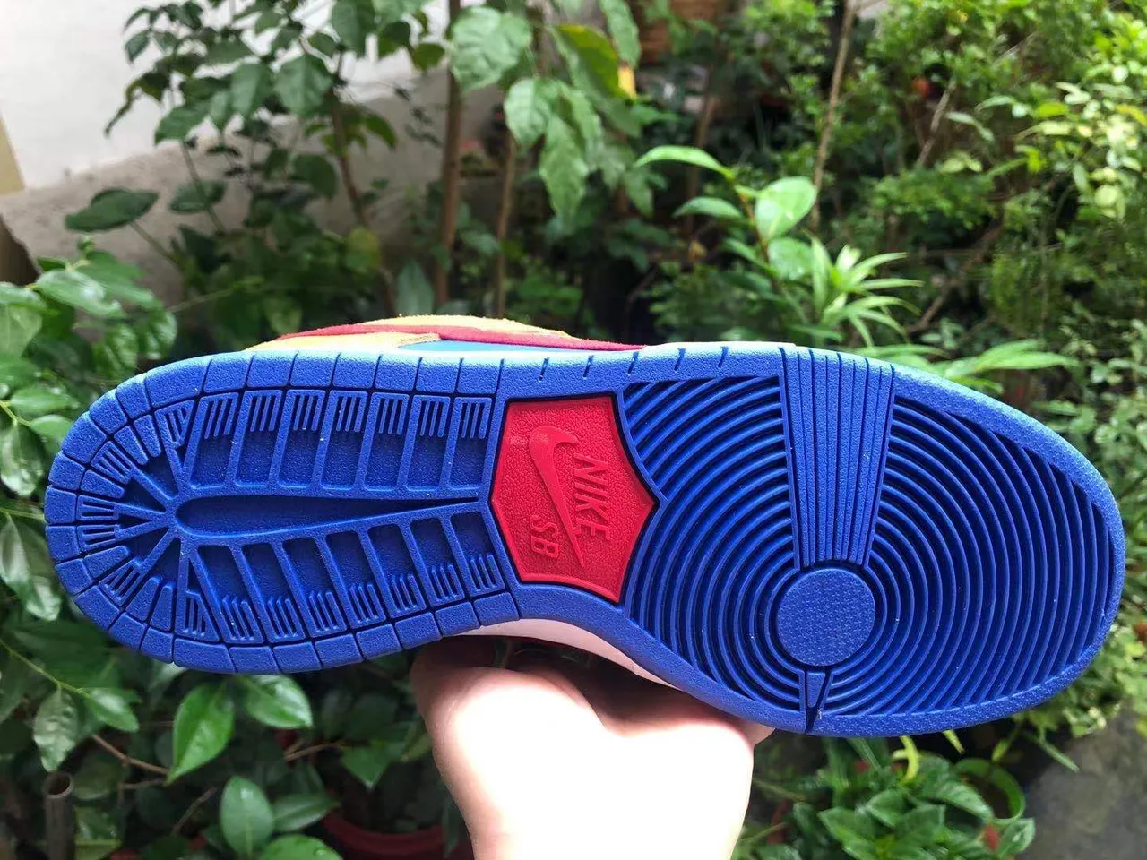 Nike SB Dunk Low Blue Tan Red Skateboard Shoes 4