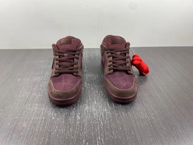 Chaussures de Skateboard Nike SB Dunk Low Bourgogne Marron 3