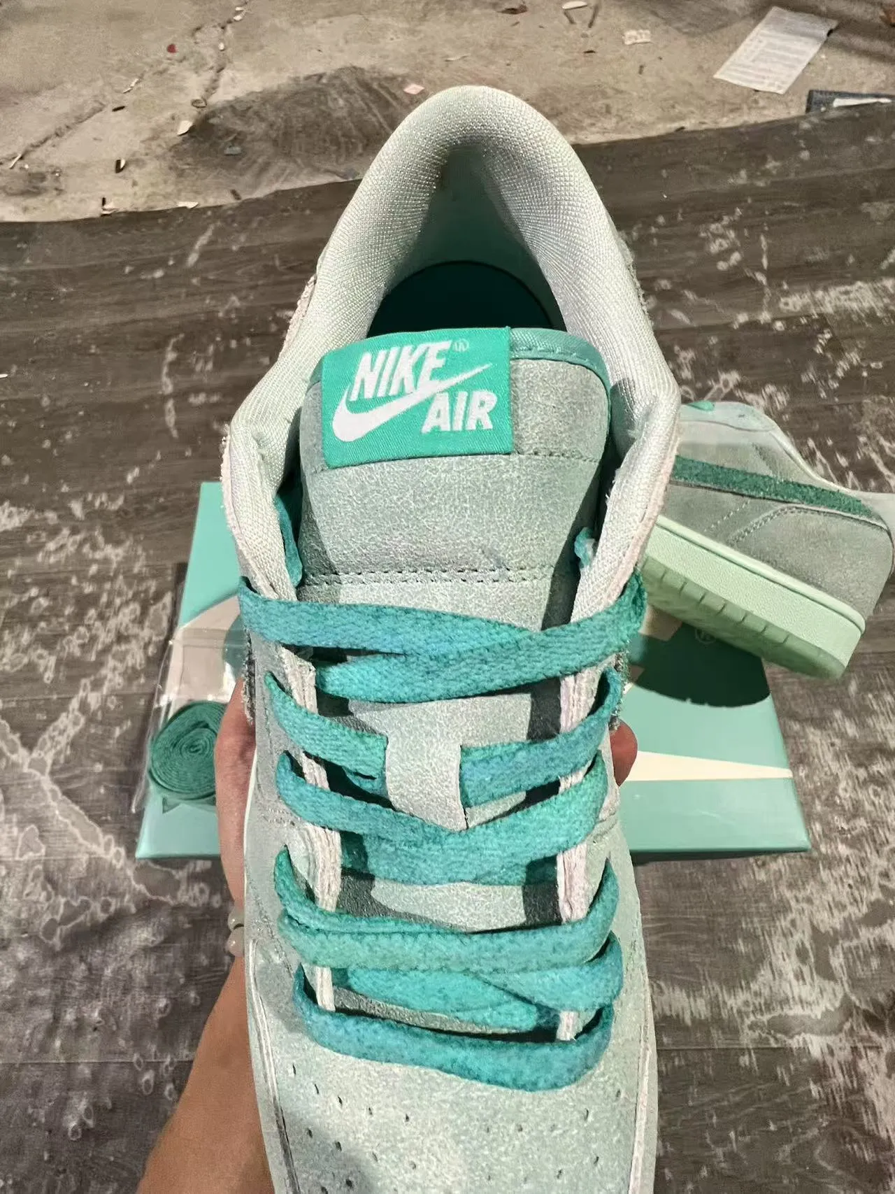 Nike SB Dunk Low Mint Teal Suede Skateboard Shoes 8