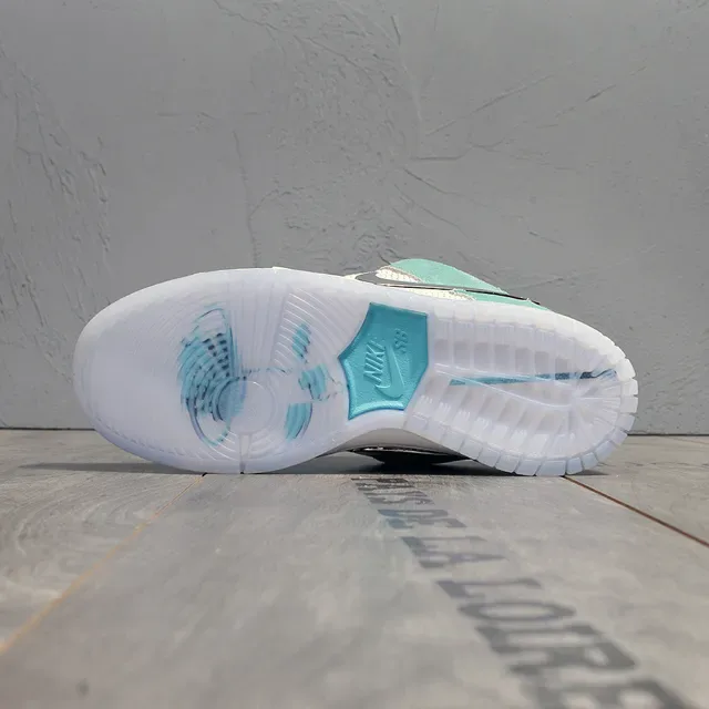 Nike SB Dunk Low White Mint Green Skateboard Shoes 5