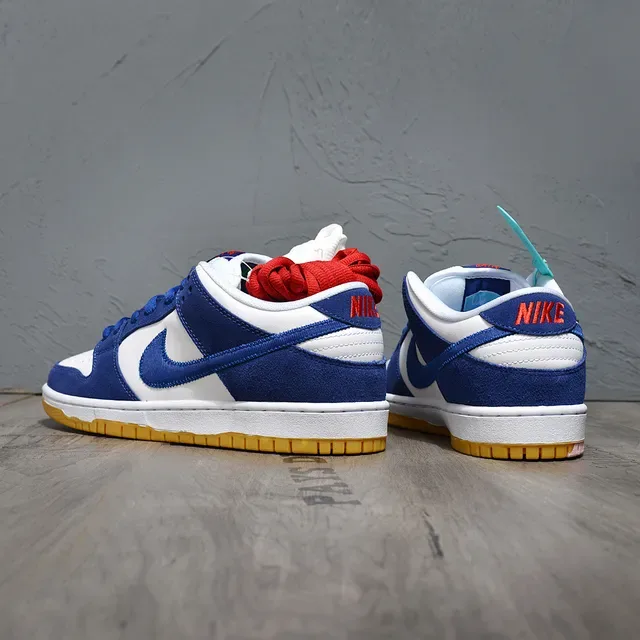 Nike SB Dunk Low Chaussures de Skateboard Blanc Bleu Royal Gomme 3
