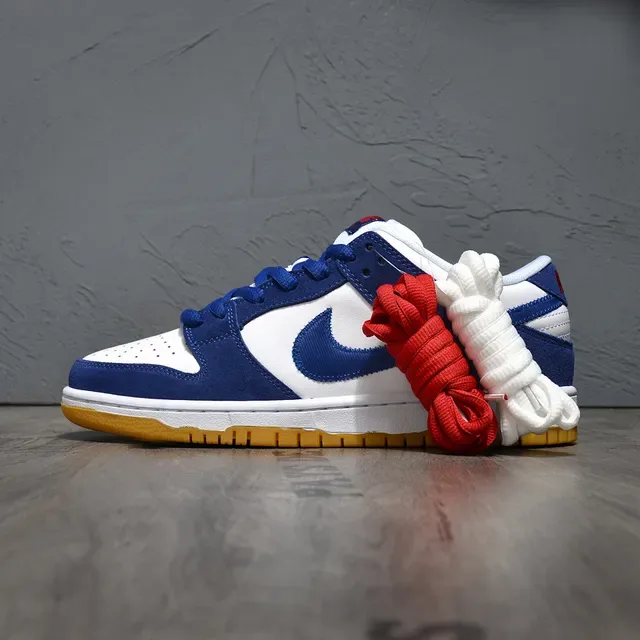 Nike SB Dunk Low Chaussures de Skateboard Blanc Bleu Royal Gomme 7