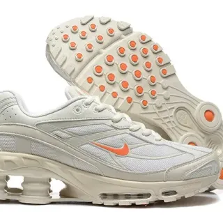 Nike Shox TL Off-White and Orange Lifestyle Sneakers