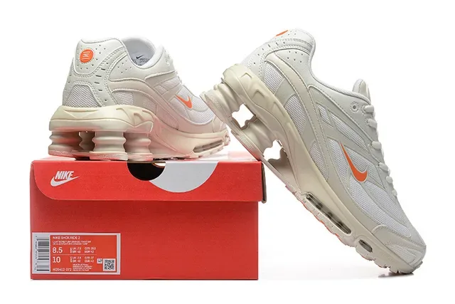 Nike Shox TL Off-White and Orange Lifestyle Sneakers 2